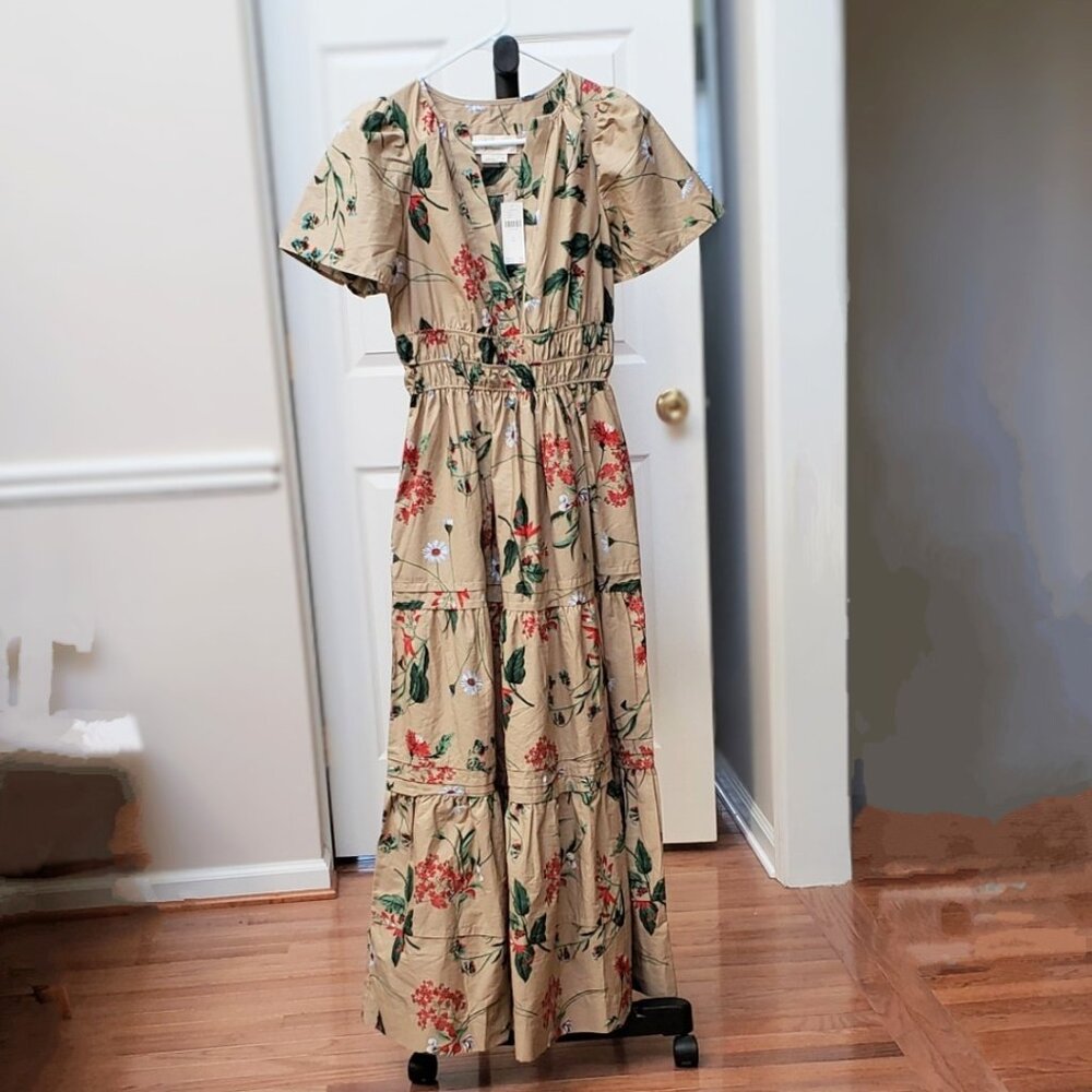 Anthropologie Somerset Maxi Khaki Dress